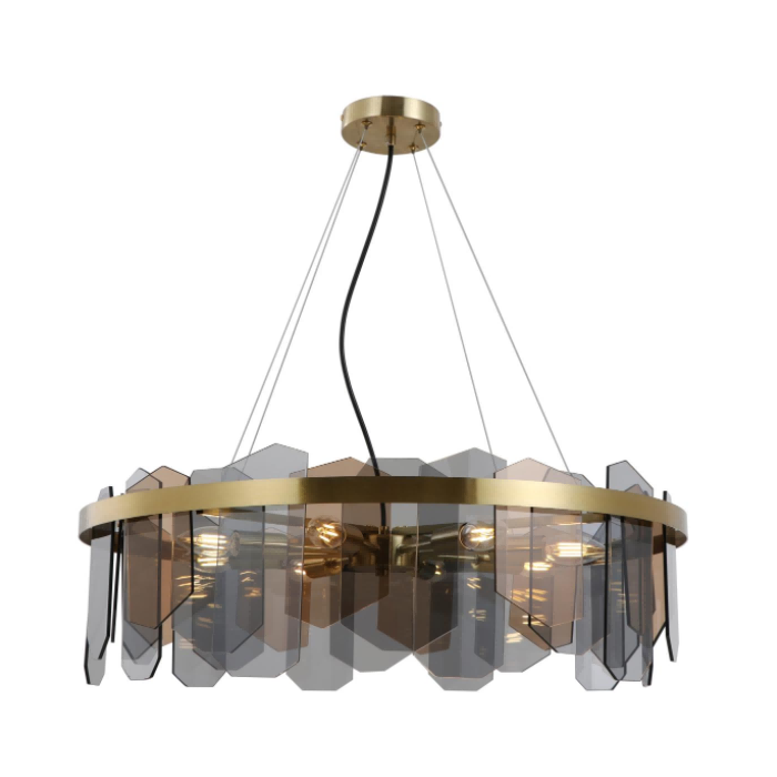 Hvordan rengjør du dobbeltfarget glassmessing finish pendellys når det er støvete?