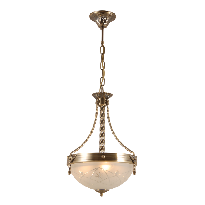 Kobberfinish håndskåret glass Retro lysekrone