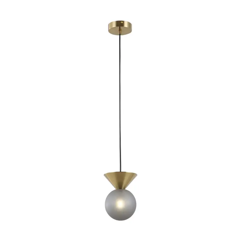 Frosted Smoky Ball Glass Pendel Lampe