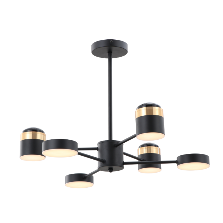 Matt svart høyspent LED 3000K taklampe