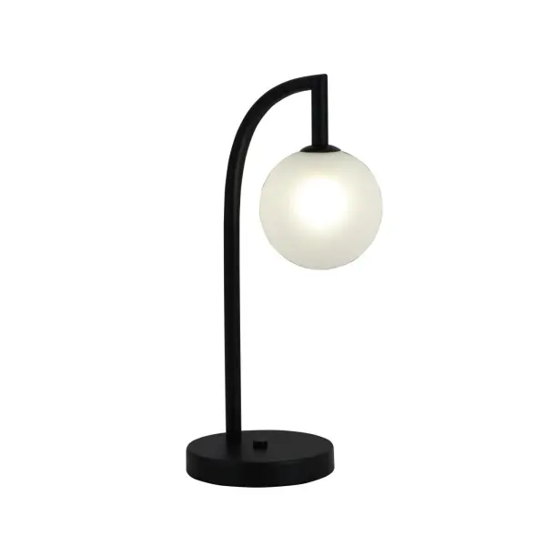 Minimalistisk sfærisk glassbordlampe