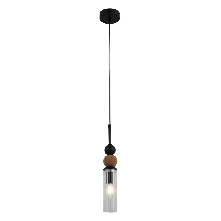 Minimalistisk Wood Ball Pendel Lampe