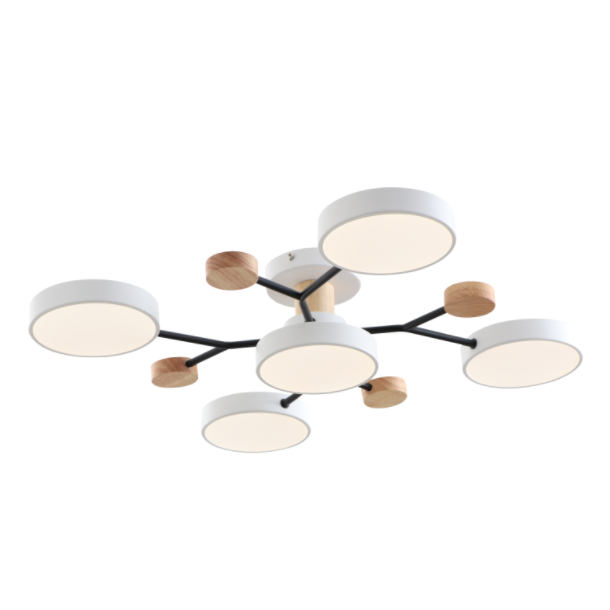 Moderne LED -taklampe med tre aksent