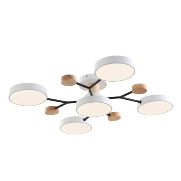Moderne LED -taklampe med tre aksent