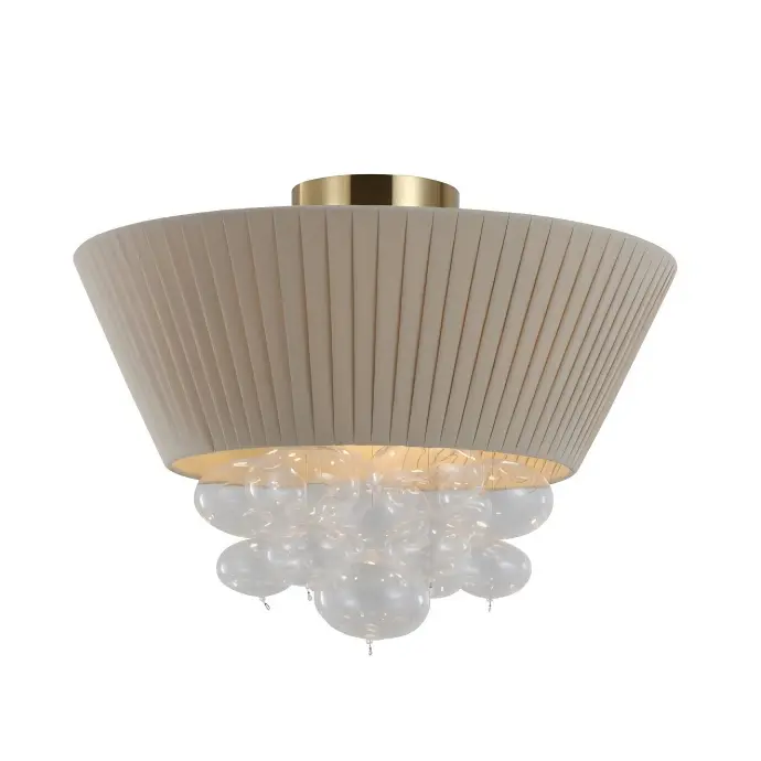 Plissert stoff boble taklampe
