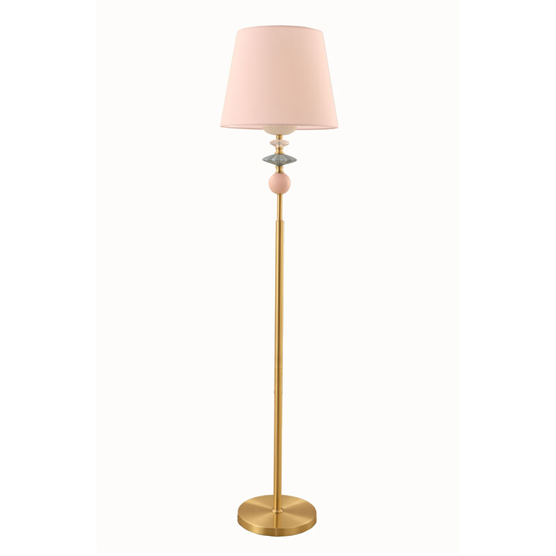 Sandy Gold Drum Shade Porselen Gulvlampe
